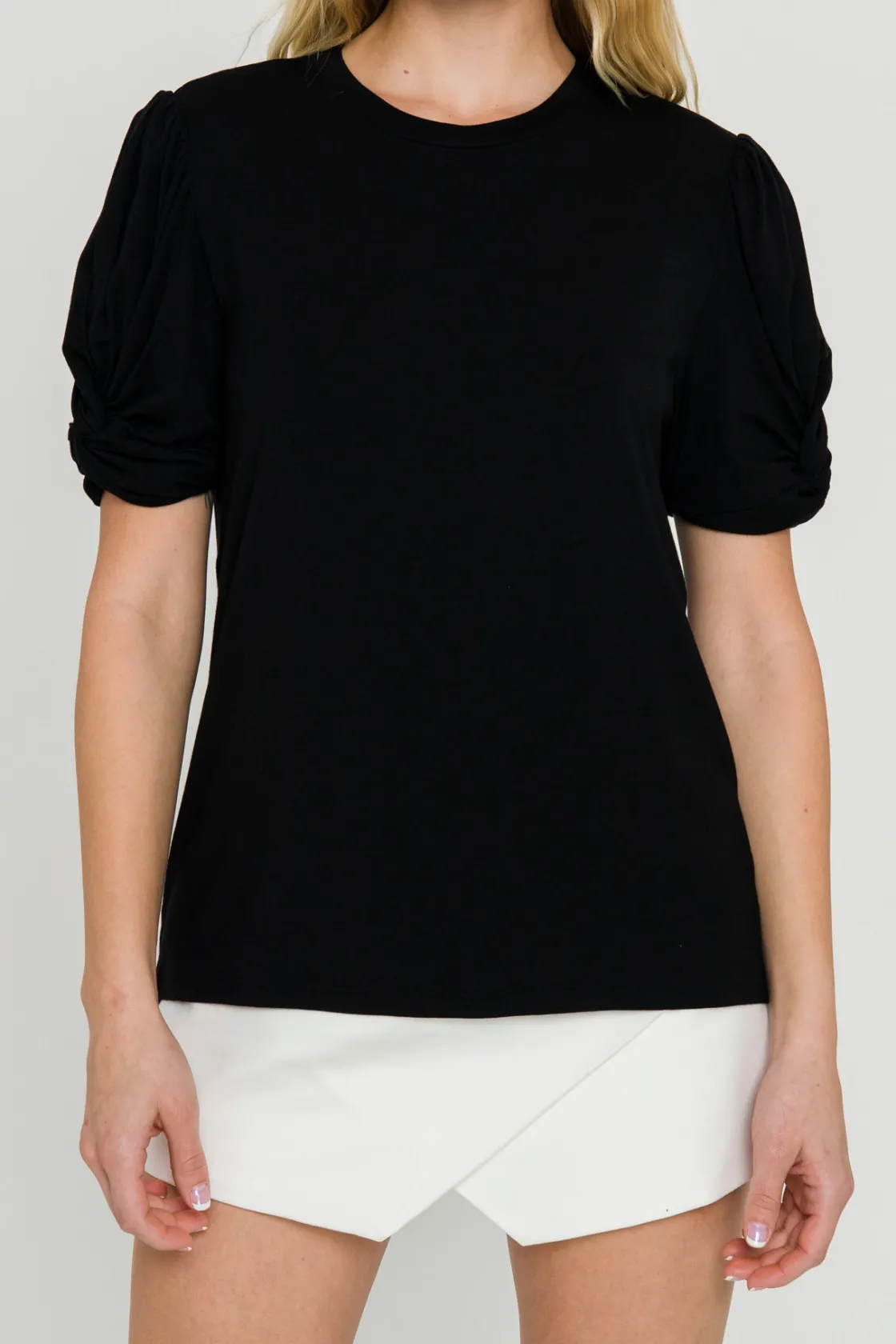 english_factory__twisted__5.webp ENGLISH FACTORY Tops*- Twisted Sleeve T-shirt