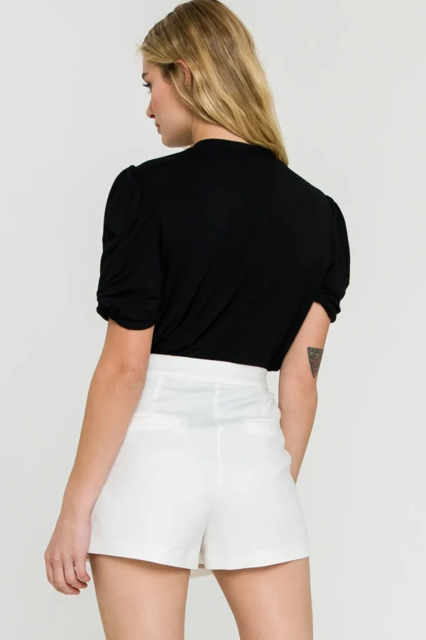 ENGLISH FACTORY Tops*- Twisted Sleeve T-shirt