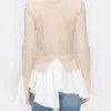ENGLISH FACTORY Sweaters & Knits | Tops*- Two-fer Sweater Top TAN