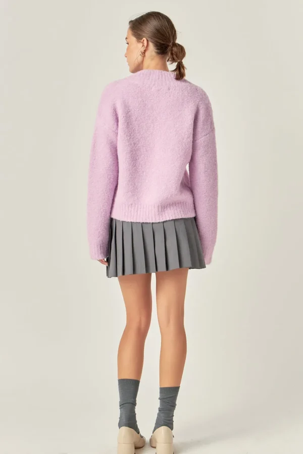 ENGLISH FACTORY Sweaters & Knits*- V Neck Knit Top LILAC