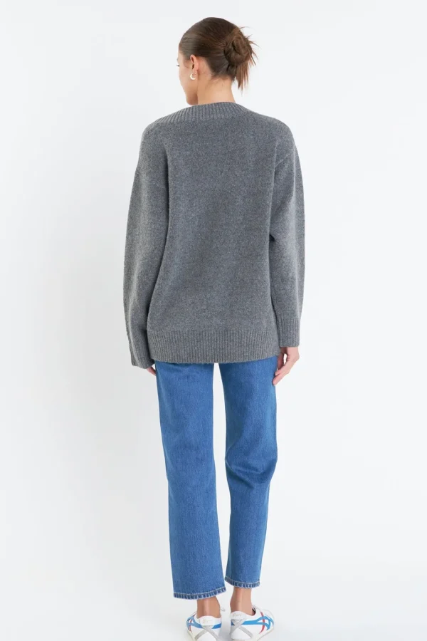 ENGLISH FACTORY Sweaters & Knits | Tops*- V Neckline Oversized Sweater
