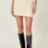 ENGLISH FACTORY Skirts | Tops*- Velvet Embellished Mini Skirt IVORY