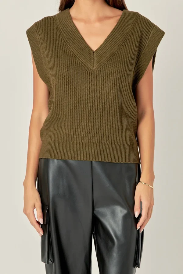 ENGLISH FACTORY Sweaters & Knits | Tops*- V-neck Knit Sweater Vest