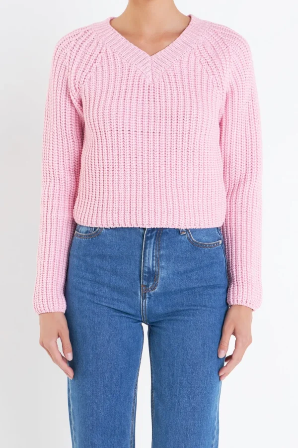 ENGLISH FACTORY Sweaters & Knits | Tops*- V-neck Knit Sweater