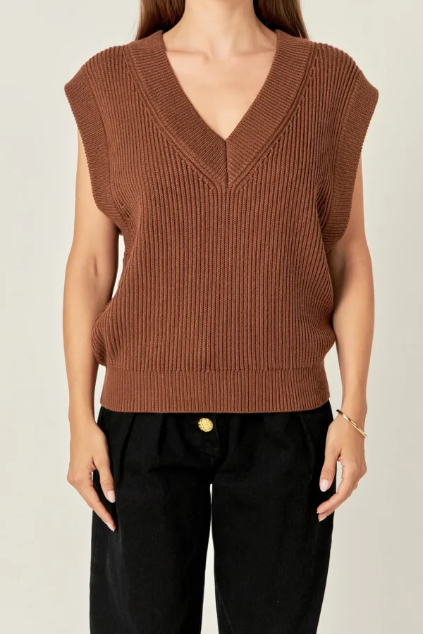 ENGLISH FACTORY Sweaters & Knits | Tops*- V-neck Knit Sweater Vest