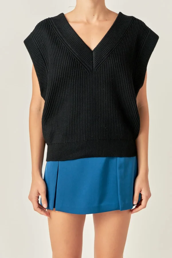 ENGLISH FACTORY Sweaters & Knits | Tops*- V-neck Knit Sweater Vest