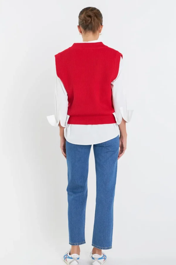 ENGLISH FACTORY Sweaters & Knits | Tops*- V-neck Knit Sweater Vest