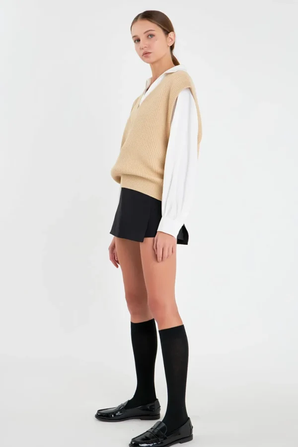 ENGLISH FACTORY Sweaters & Knits | Tops*- V-neck Knit Sweater Vest