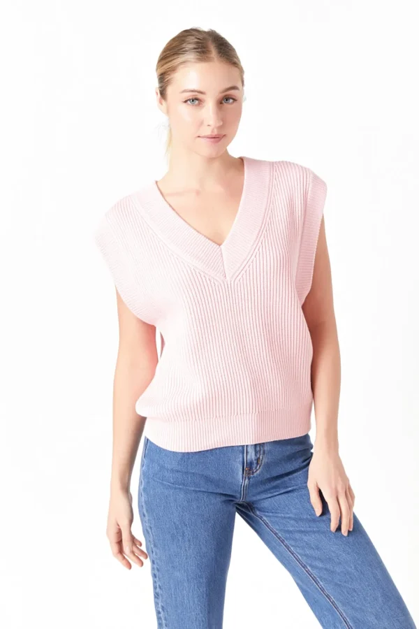 ENGLISH FACTORY Sweaters & Knits | Tops*- V-neck Knit Sweater Vest