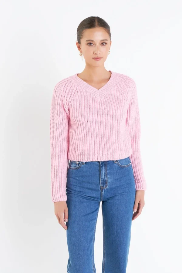ENGLISH FACTORY Sweaters & Knits | Tops*- V-neck Knit Sweater