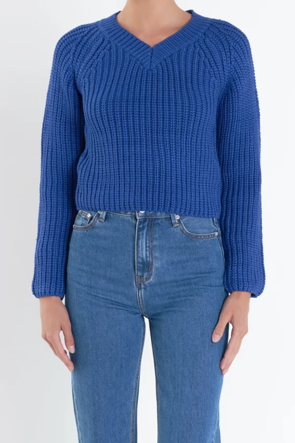 ENGLISH FACTORY Sweaters & Knits | Tops*- V-neck Knit Sweater