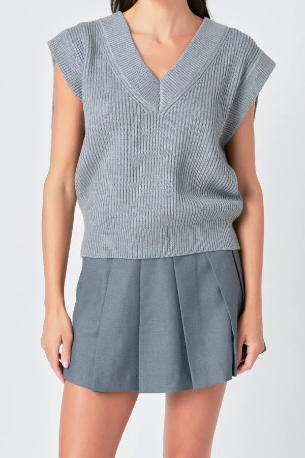 ENGLISH FACTORY Sweaters & Knits | Tops*- V-neck Knit Sweater Vest