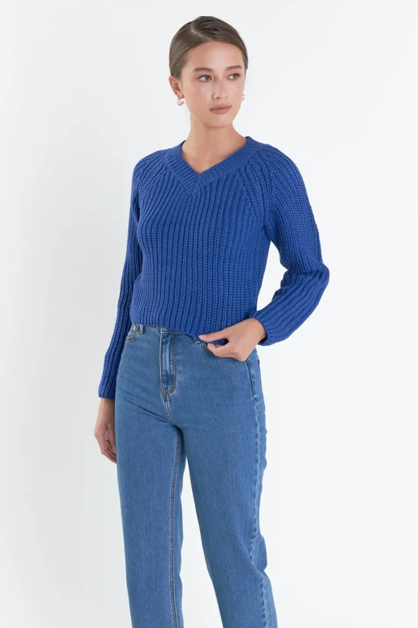 ENGLISH FACTORY Sweaters & Knits | Tops*- V-neck Knit Sweater