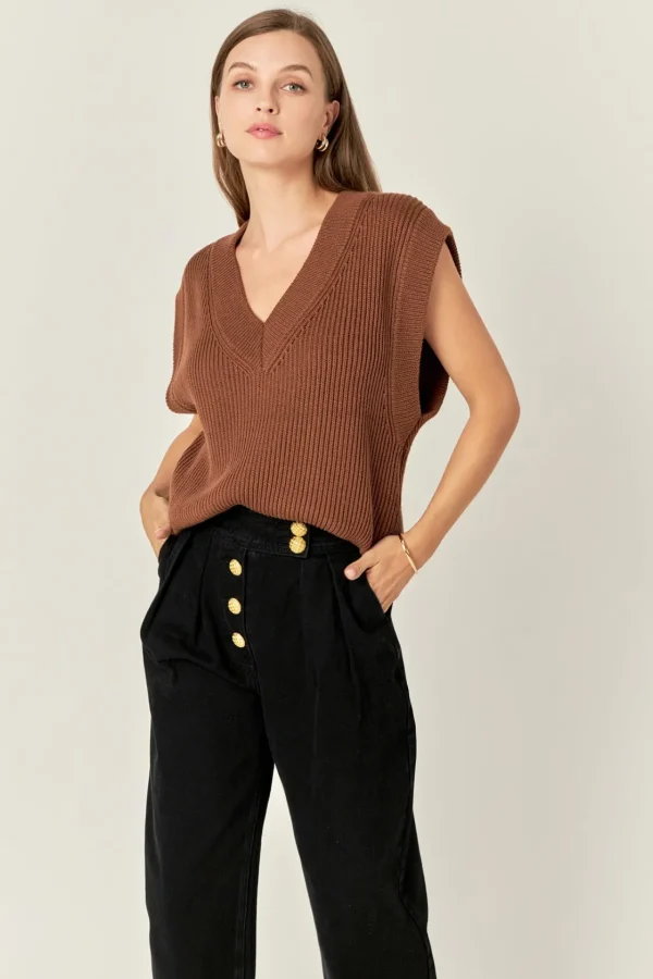 ENGLISH FACTORY Sweaters & Knits | Tops*- V-neck Knit Sweater Vest