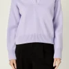 ENGLISH FACTORY Sweaters & Knits | Tops*- V-neckline with Collar Sweater