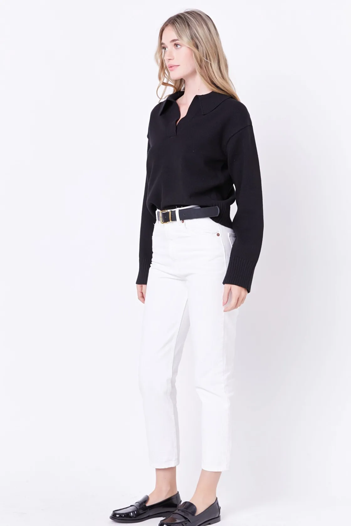 english_factory__vnecklin_6-1.webp ENGLISH FACTORY Sweaters & Knits | Tops*- V-neckline with Collar Sweater