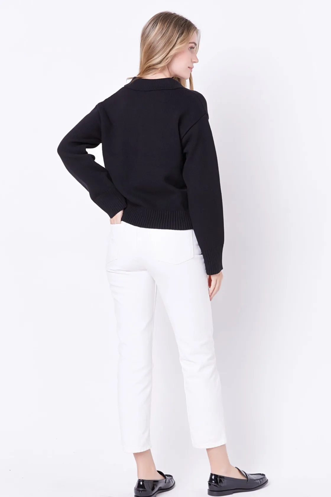 english_factory__vnecklin_7-1.webp ENGLISH FACTORY Sweaters & Knits | Tops*- V-neckline with Collar Sweater