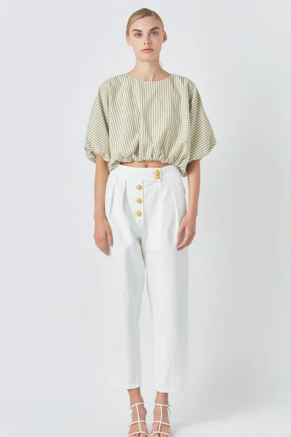 ENGLISH FACTORY Matching Sets | Tops*- Voluminous Cropped Top