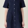 ENGLISH FACTORY White Dresses | Tops*- Washed Denim Mini Dress
