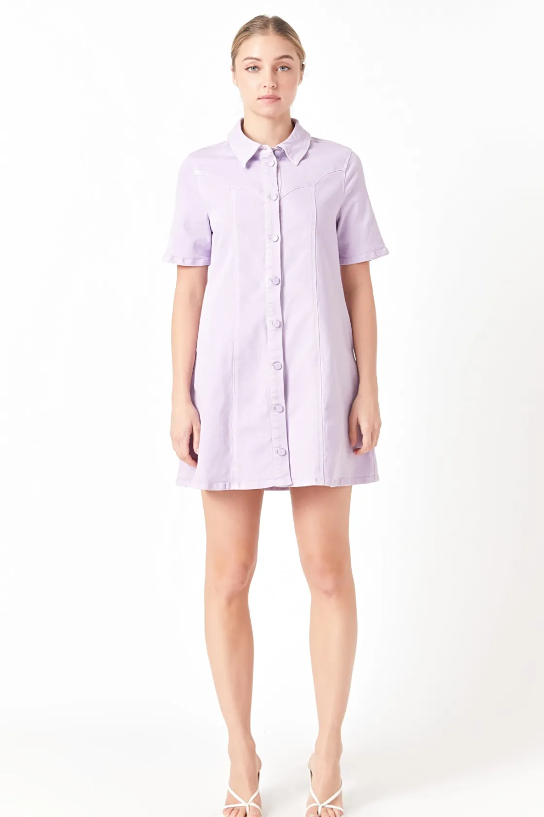 english_factory__washed_d_14.webp ENGLISH FACTORY White Dresses | Tops*- Washed Denim Mini Dress