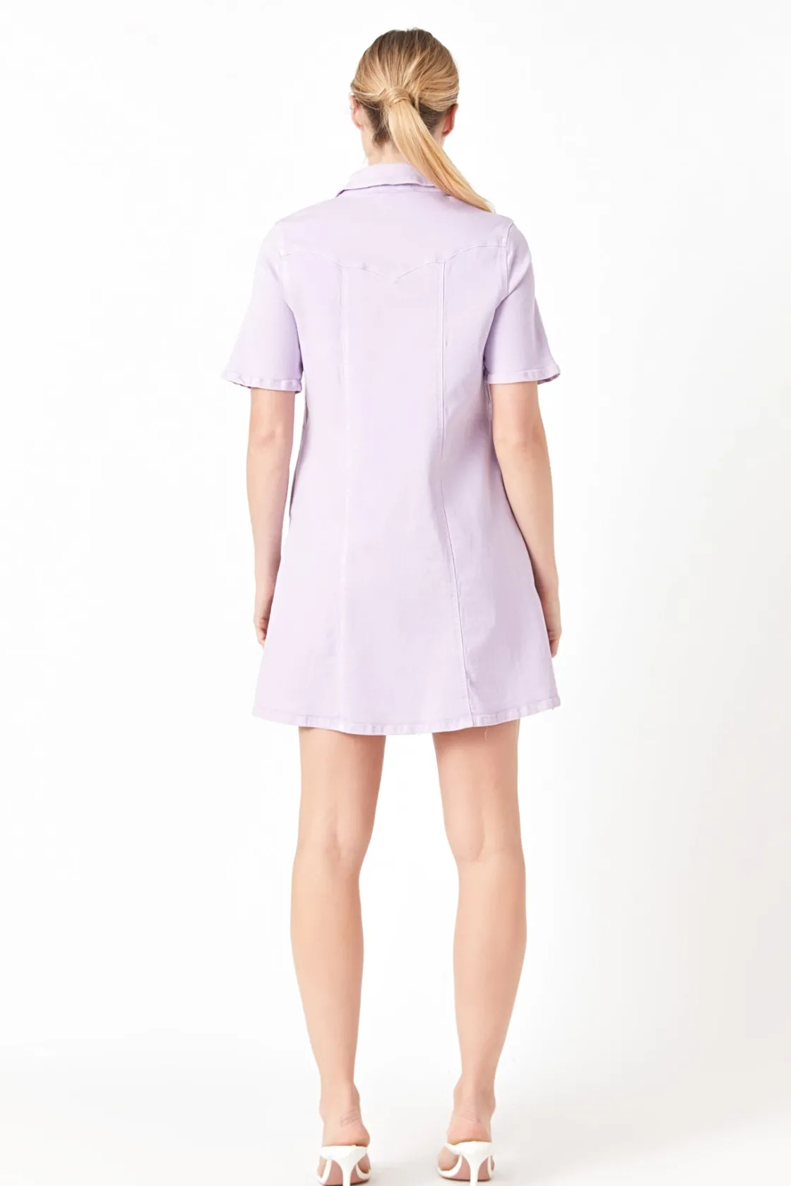 english_factory__washed_d_17.webp ENGLISH FACTORY White Dresses | Tops*- Washed Denim Mini Dress