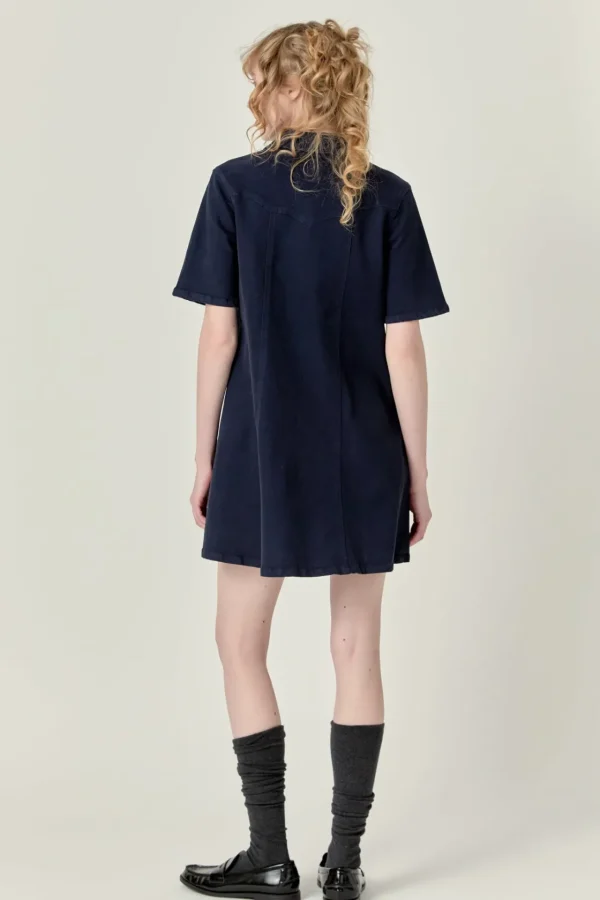 ENGLISH FACTORY White Dresses | Tops*- Washed Denim Mini Dress