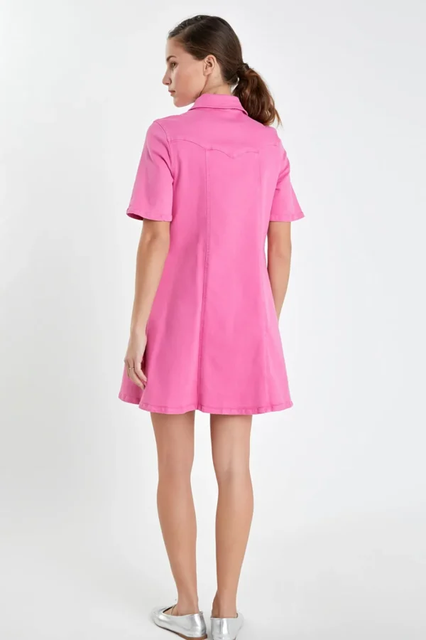 ENGLISH FACTORY White Dresses | Tops*- Washed Denim Mini Dress