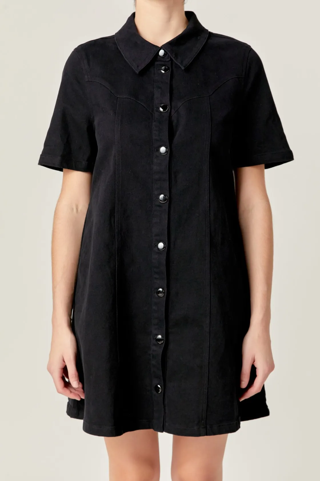 english_factory__washed_d_5.webp ENGLISH FACTORY White Dresses | Tops*- Washed Denim Mini Dress