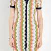 ENGLISH FACTORY Tops*- Wavy Stripes Knit Mini Dress MULTI