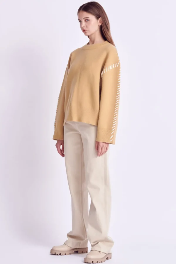 ENGLISH FACTORY Sweaters & Knits | Tops*- Whip Stitch Sweater