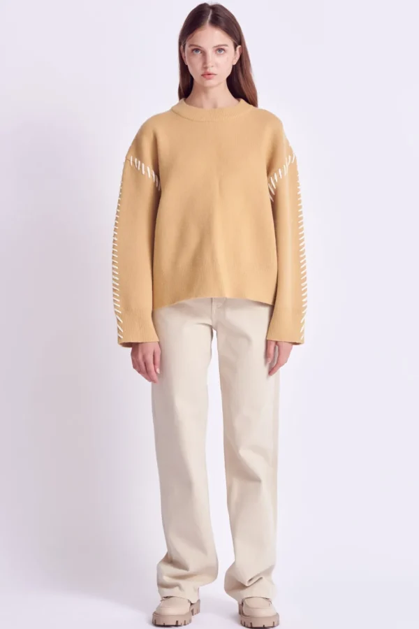 ENGLISH FACTORY Sweaters & Knits | Tops*- Whip Stitch Sweater