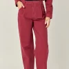 ENGLISH FACTORY Matching Sets | Pants*- Wide Leg High Waisted Pants BURGUNDY