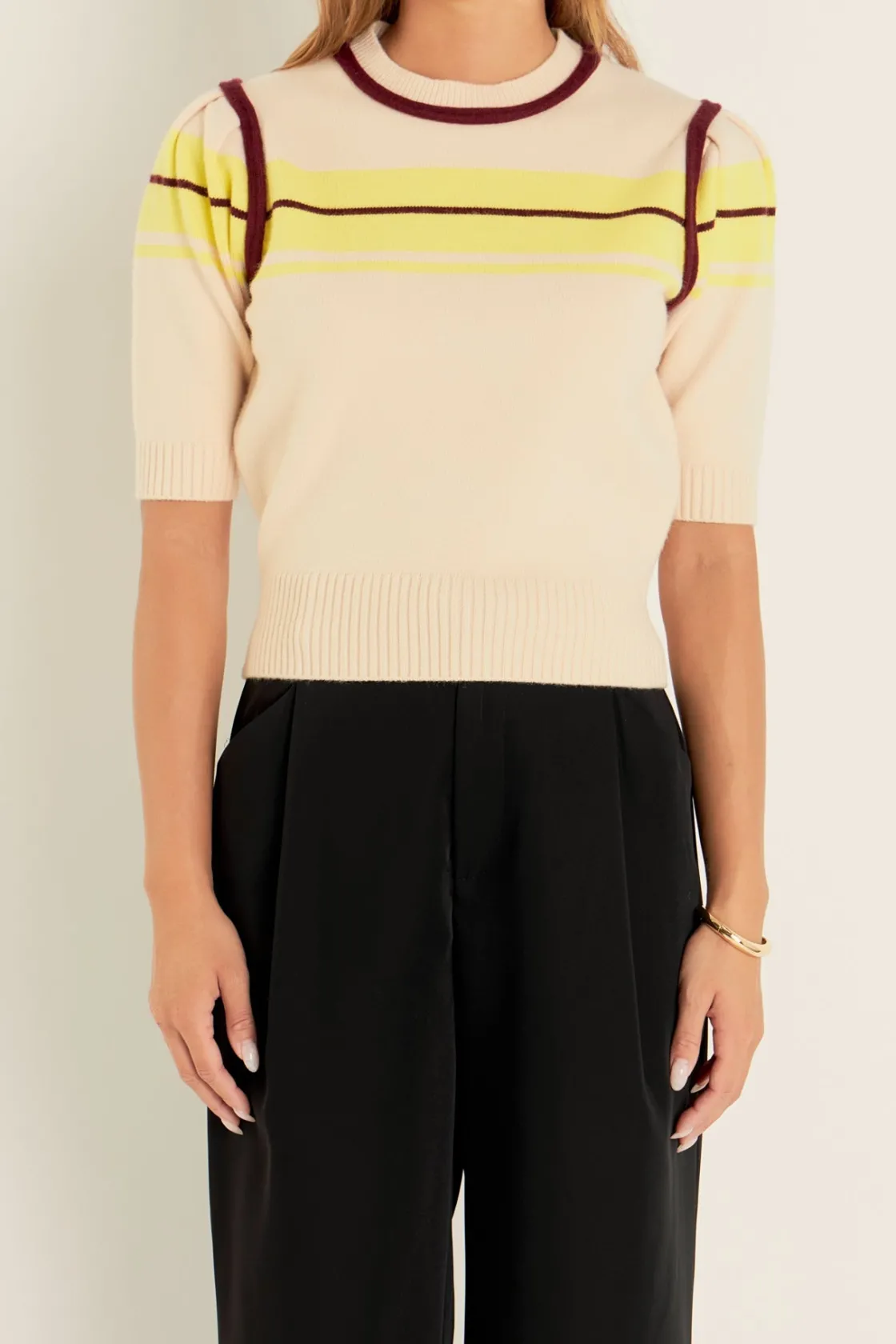 english_factory__women_kn_0-4.webp ENGLISH FACTORY Sweaters & Knits*- Women Knit Contrast Shirt