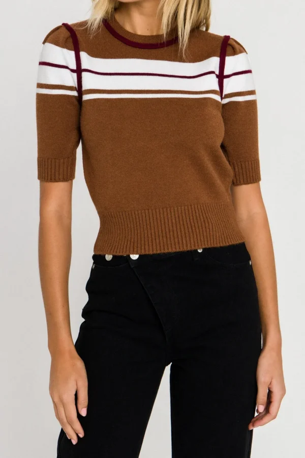 ENGLISH FACTORY Sweaters & Knits*- Women Knit Contrast Shirt