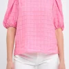 ENGLISH FACTORY Tops*- Women Woven Plaid Blouse