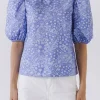 ENGLISH FACTORY Tops*- Women Woven Paisley Blouse BLUE