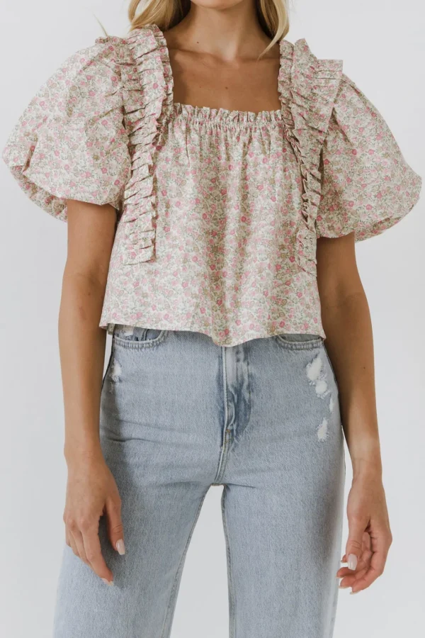 ENGLISH FACTORY Tops*- WOMEN WOVEN BLOUSE