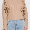 ENGLISH FACTORY Shirts & Blouses*- Women Woven Blouse - Final Sale TAN