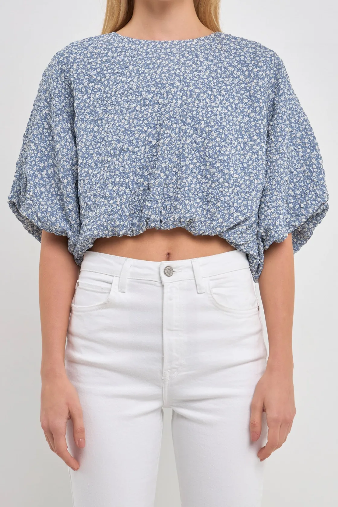 english_factory__women_wo_0-5.webp ENGLISH FACTORY Tops*- Women Woven Cropped Puff Blouse