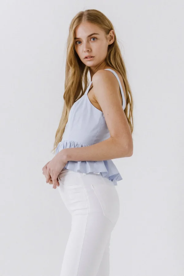 ENGLISH FACTORY Tops*- Women Woven Shirt POWDERBLUE