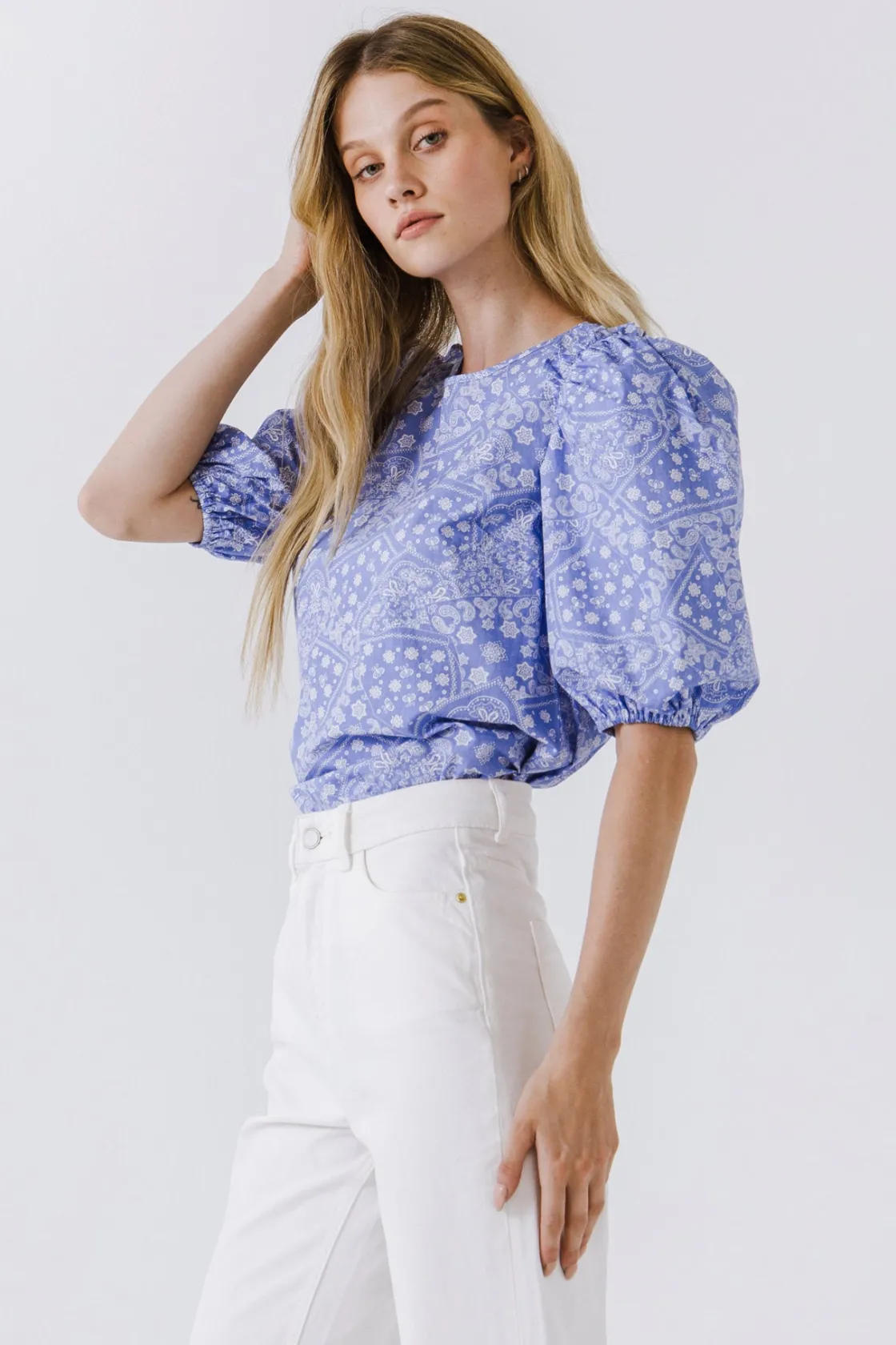 english_factory__women_wo_1-12.webp ENGLISH FACTORY Tops*- Women Woven Paisley Blouse BLUE