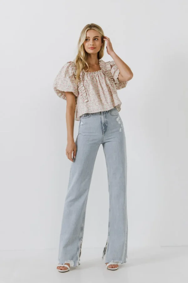 ENGLISH FACTORY Tops*- WOMEN WOVEN BLOUSE