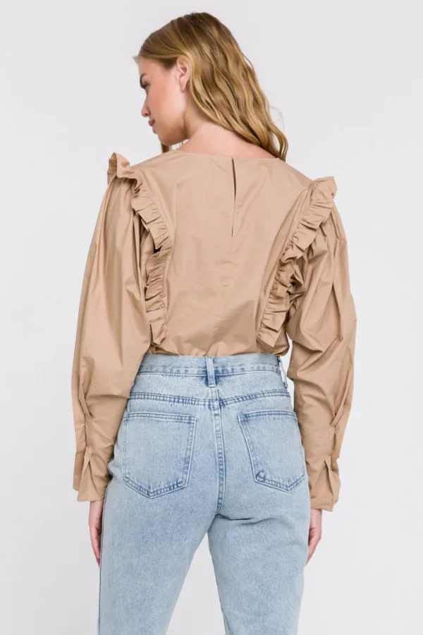 ENGLISH FACTORY Shirts & Blouses*- Women Woven Blouse - Final Sale TAN