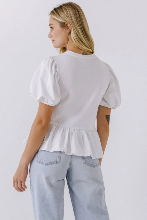 ENGLISH FACTORY Tops*- Women Woven Blouse WHITE