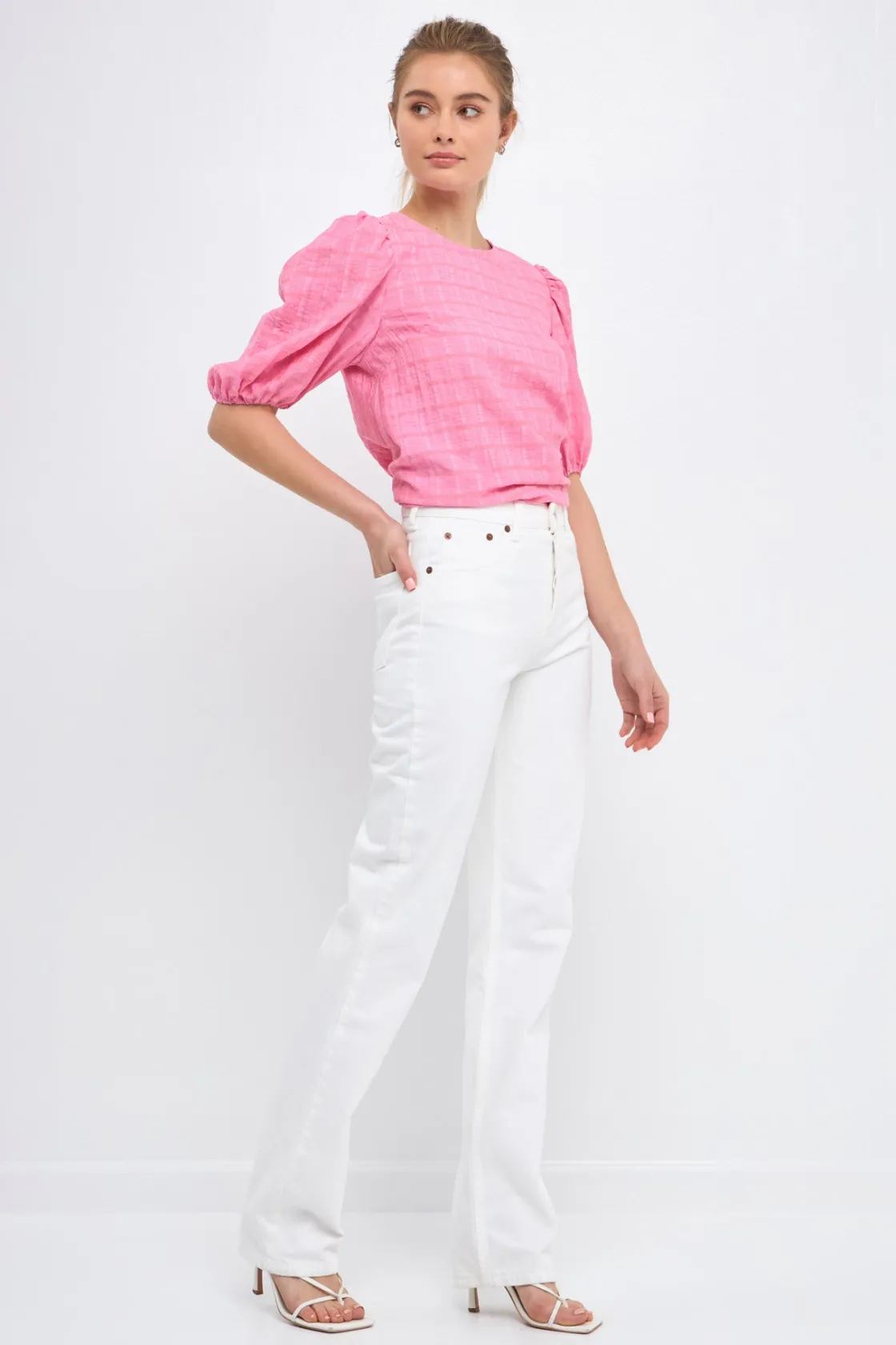 english_factory__women_wo_2.webp ENGLISH FACTORY Tops*- Women Woven Plaid Blouse
