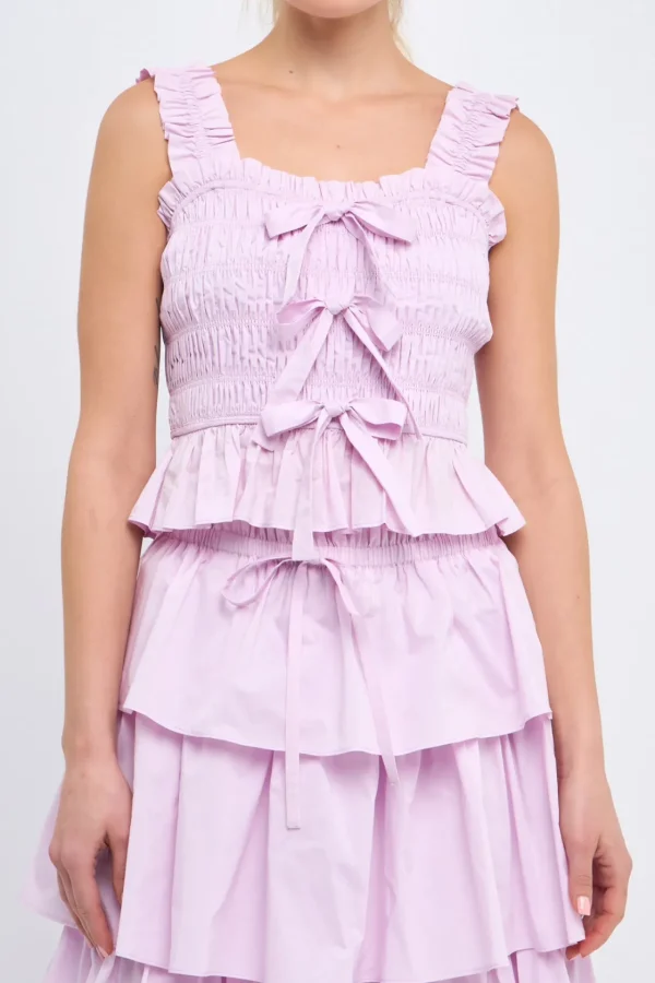ENGLISH FACTORY Tops*- Women's Woven Blouse LILAC