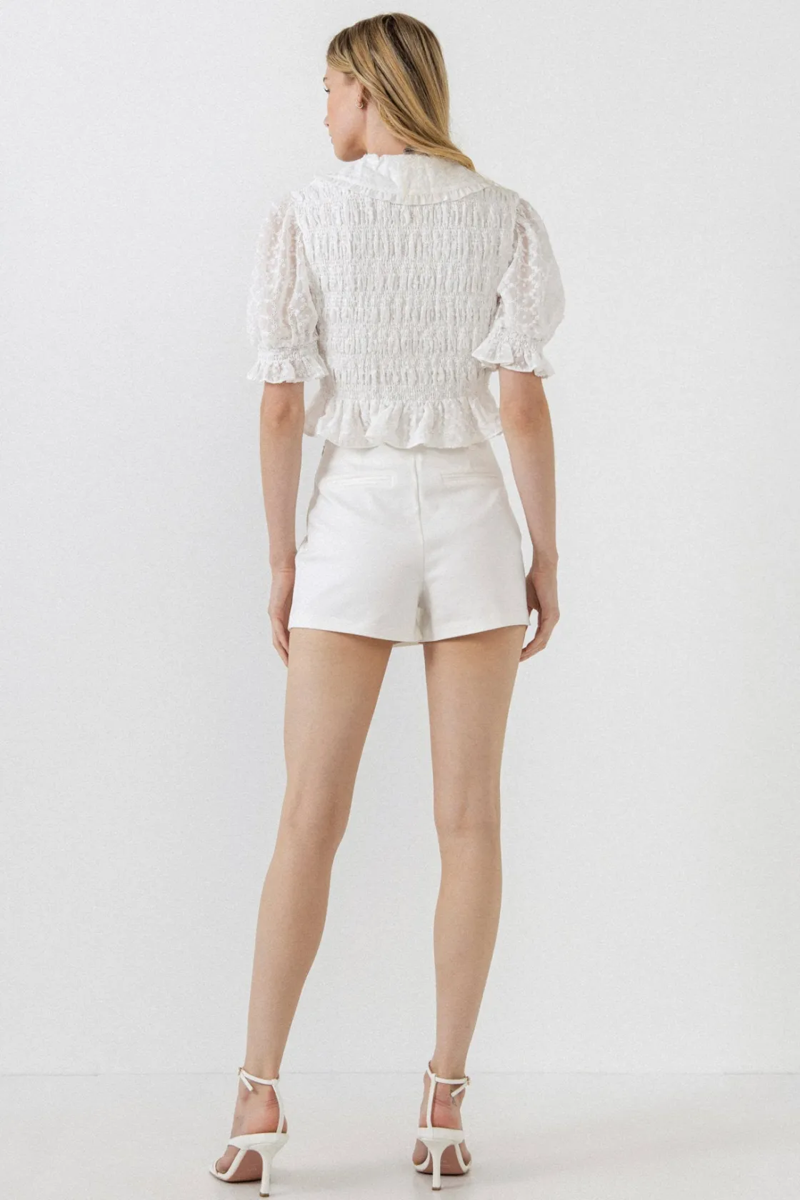 english_factory__womens_w_2-2.webp ENGLISH FACTORY Tops*- Women's Woven V-Neck Blouse WHITE