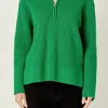 ENGLISH FACTORY Sweaters & Knits | Tops*- Zip Collared Sweater