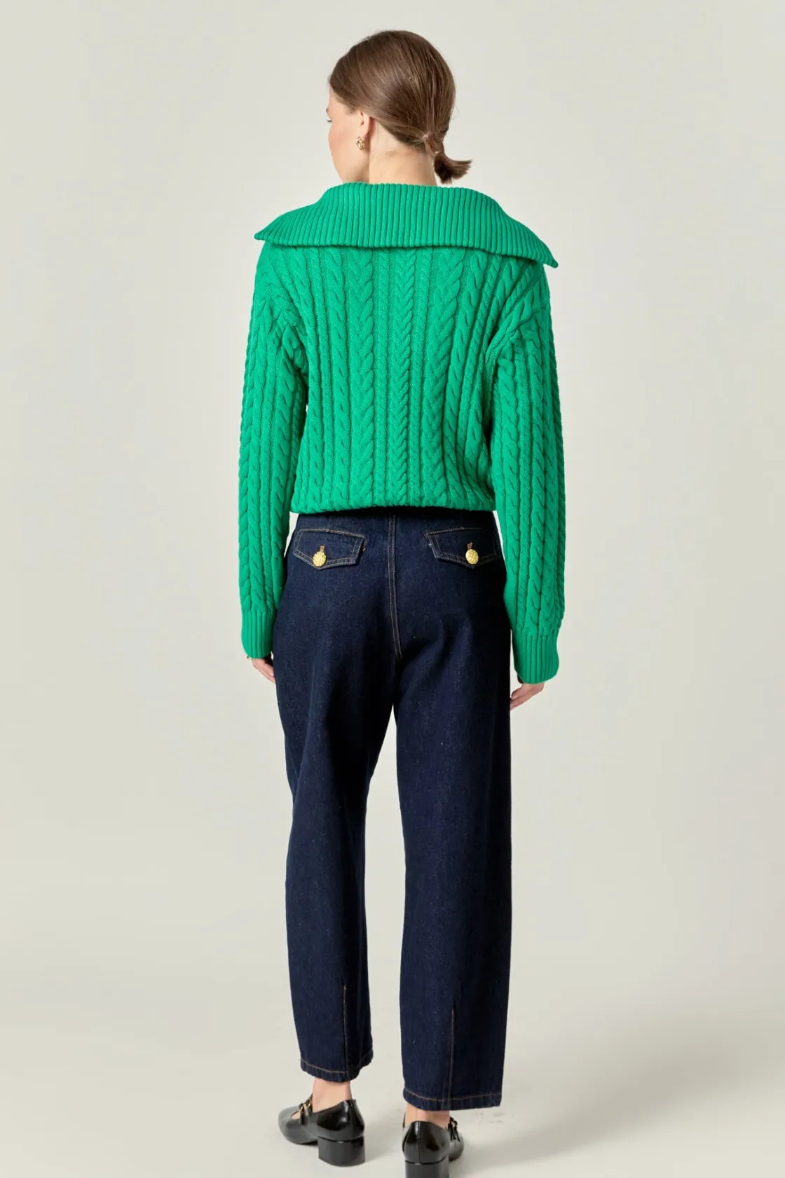 english_factory__zip_up_k_12.webp ENGLISH FACTORY Sweaters & Knits | Tops*- Zip Up Knit Top