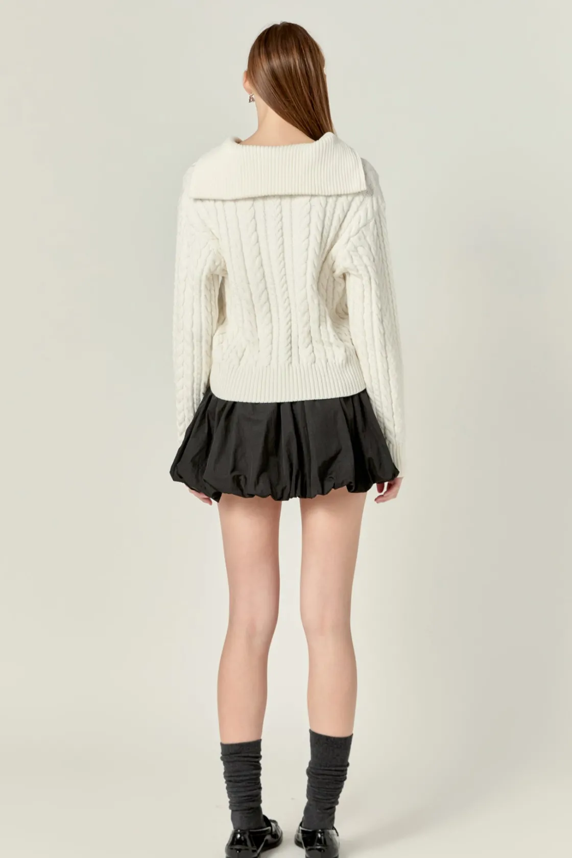 english_factory__zip_up_k_2.webp ENGLISH FACTORY Sweaters & Knits | Tops*- Zip Up Knit Top